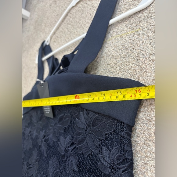 NWT Women's Banana Republic Limited Edition Navy Bow Back Lace Dress Eyelet 4 - Picture 3 of 13